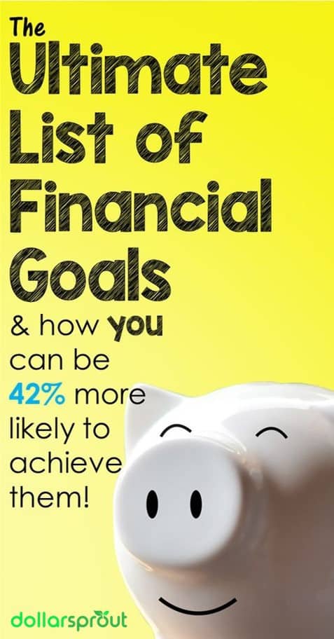 Tired of struggling with money problems? Money issues causing strain in your relationships with friends and family? Say enough and checkout this list of financial goals you can set to get back on track!