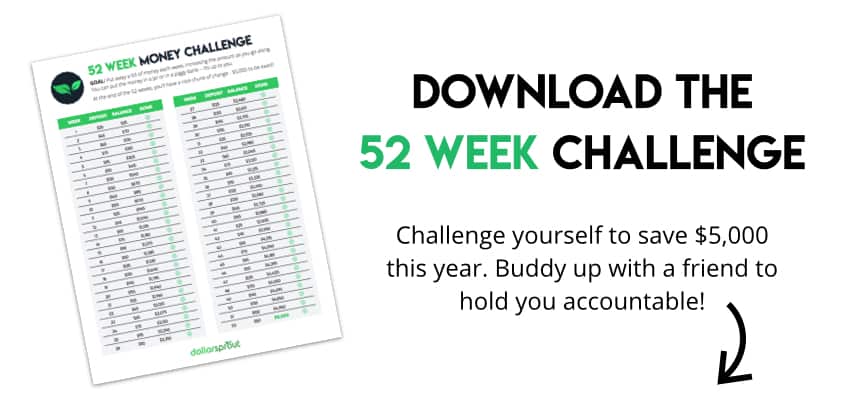 Saving Money Chart 52 Week