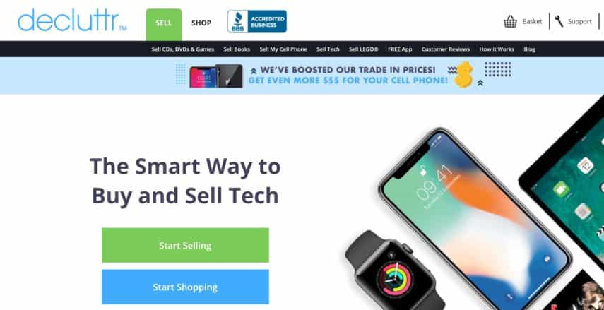 decluttr app can be used to sell things online