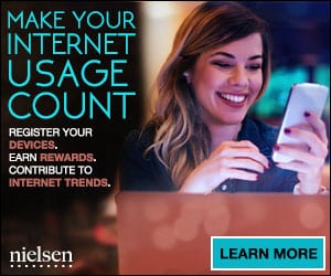 nielsen pays users to track internet usage on their pc or mobile device