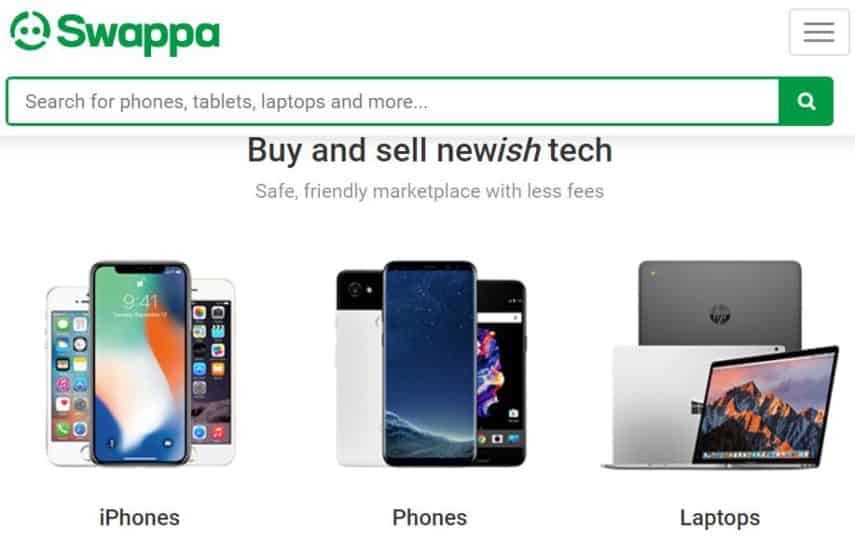 Swappa homepage