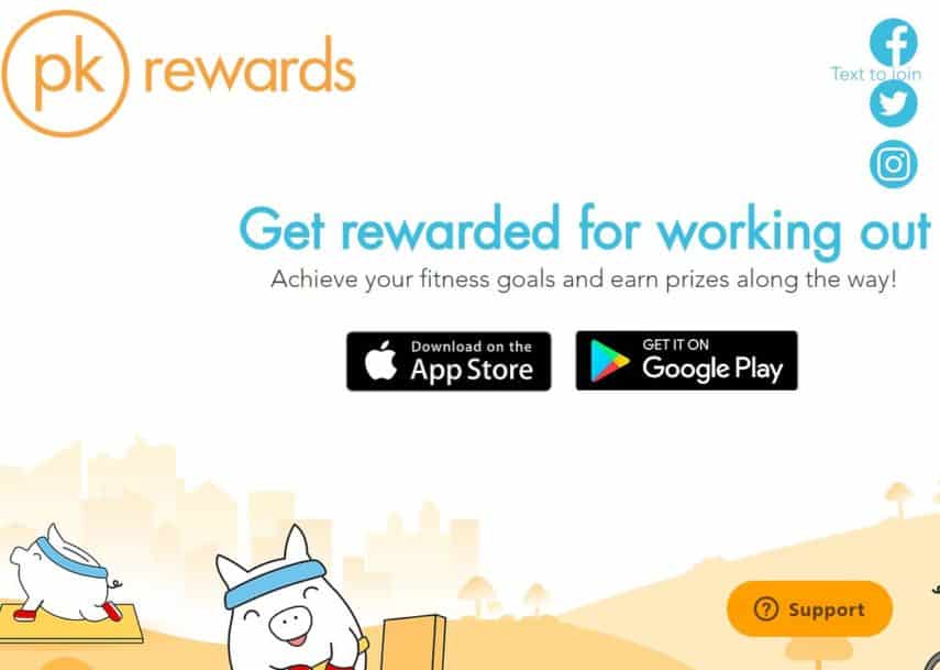 Homepage di PK Rewards