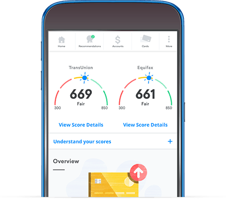 Credit Karma offers free credit scores through their app or web-based application