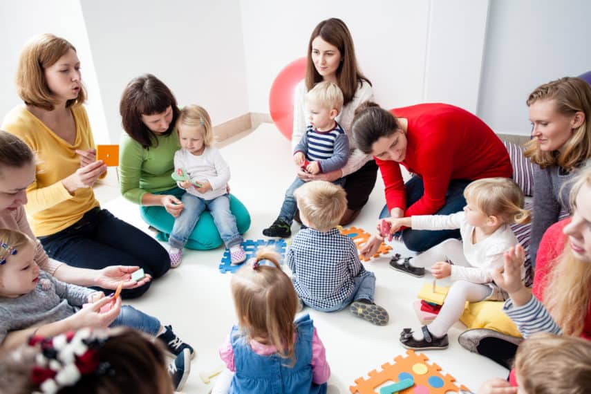 Local mom group swaps childcare items