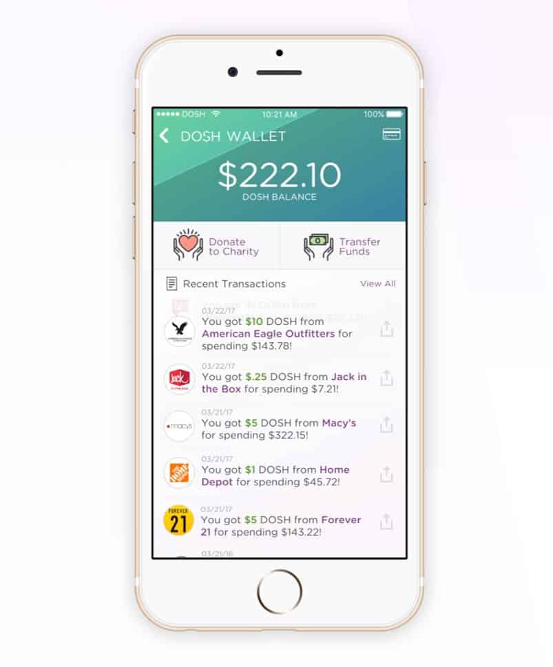 Earn free money and gift cards with the dosh app